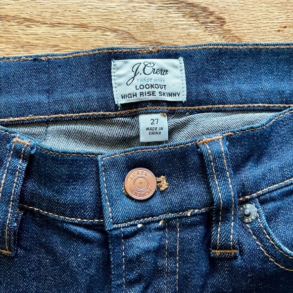 J Crew lookout high rise skinny Jean. Size 27. Dark wash - Picture 2 of 7